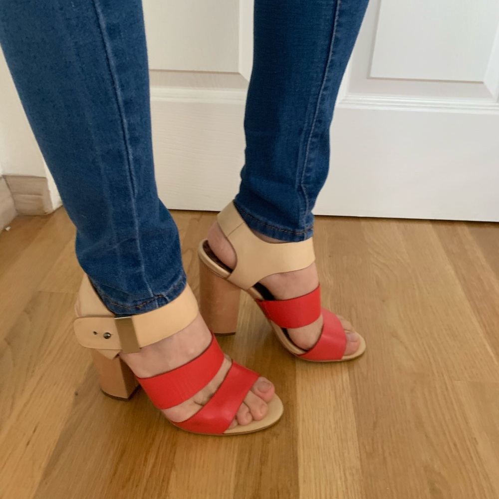 Sam Edelman red sandal heels size 7